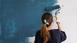 painting blue walls